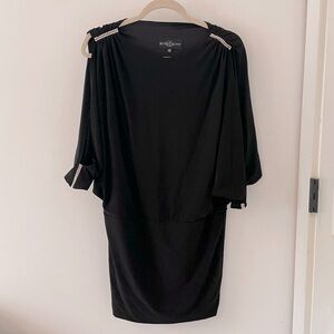 Betsy & Adam black cocktail dress with rhinestones size 6